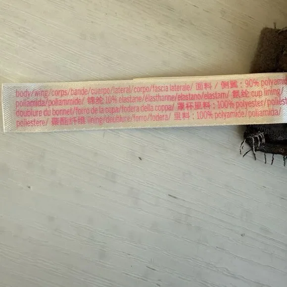 Victorias Secret PINK Date Push Up Bralette Size Medium Gray Floral Lace - Picture 8 of 11